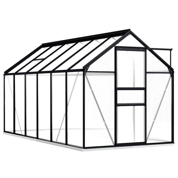 Seră cu cadru de bază, antracit, 7,03 m², aluminiu WALTI