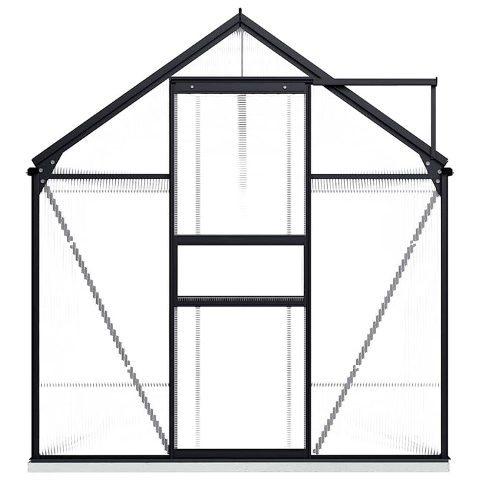 Seră cu cadru de bază, antracit, 7,03 m², aluminiu WALTI