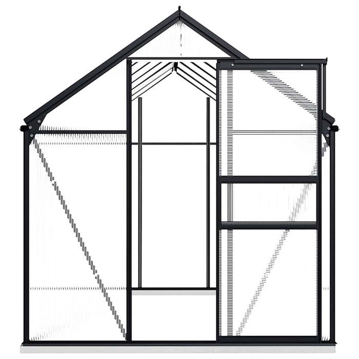 Seră cu cadru de bază, antracit, 7,03 m², aluminiu WALTI