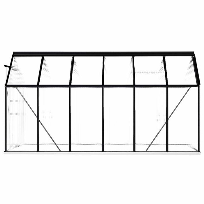 Seră cu cadru de bază, antracit, 7,03 m², aluminiu WALTI