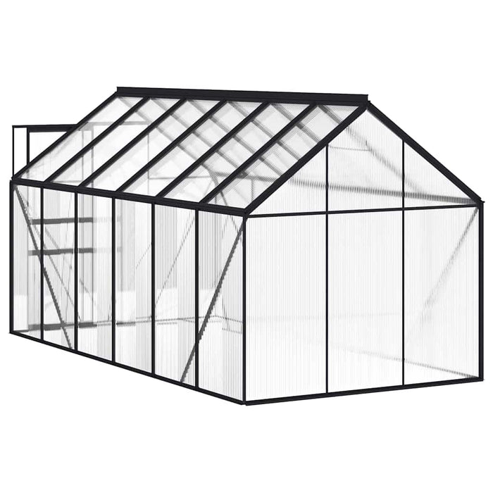 Seră cu cadru de bază, antracit, 7,03 m², aluminiu WALTI