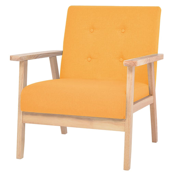 Set de canapele, 3 piese, galben, material textil WALTI