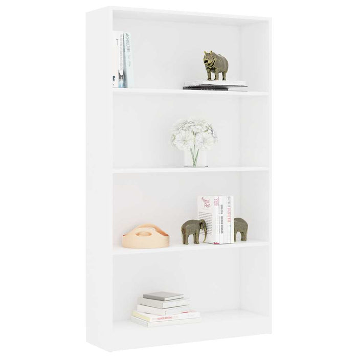 Bibliotecă cu 4 rafturi, alb, 80x24x142 cm, lemn prelucrat WALTI