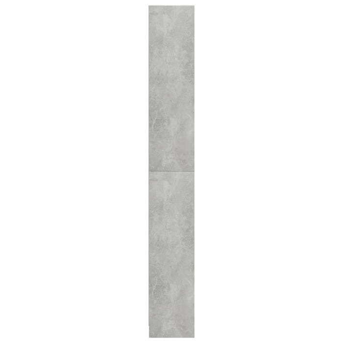 Bibliotecă cu 5 rafturi gri beton, 80x24x175 cm, lemn prelucrat - WALTI WALTI