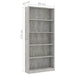 Bibliotecă cu 5 rafturi gri beton, 80x24x175 cm, lemn prelucrat - WALTI WALTI