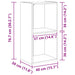 Bibliotecă, alb, 40x30x76,5 cm, lemn prelucrat - WALTI WALTI