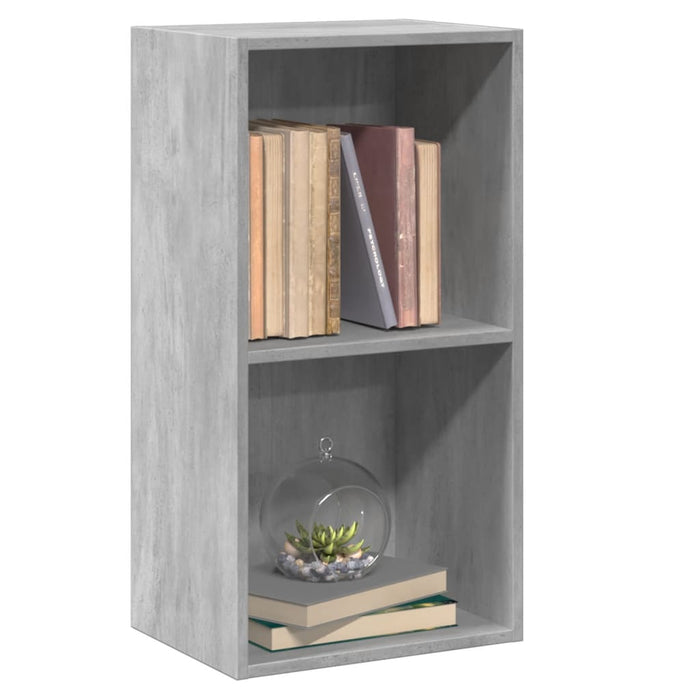 Bibliotecă, 2 rafturi, gri beton, 40 x 30 x 76,5 cm, PAL - WALTI WALTI