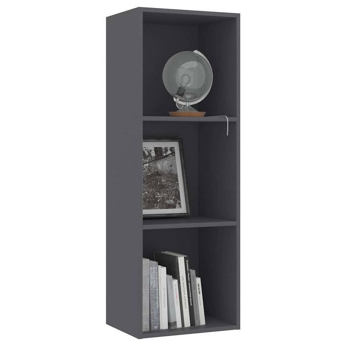 Bibliotecă cu 3 rafturi, gri, 40 x 30 x 114 cm, PAL WALTI