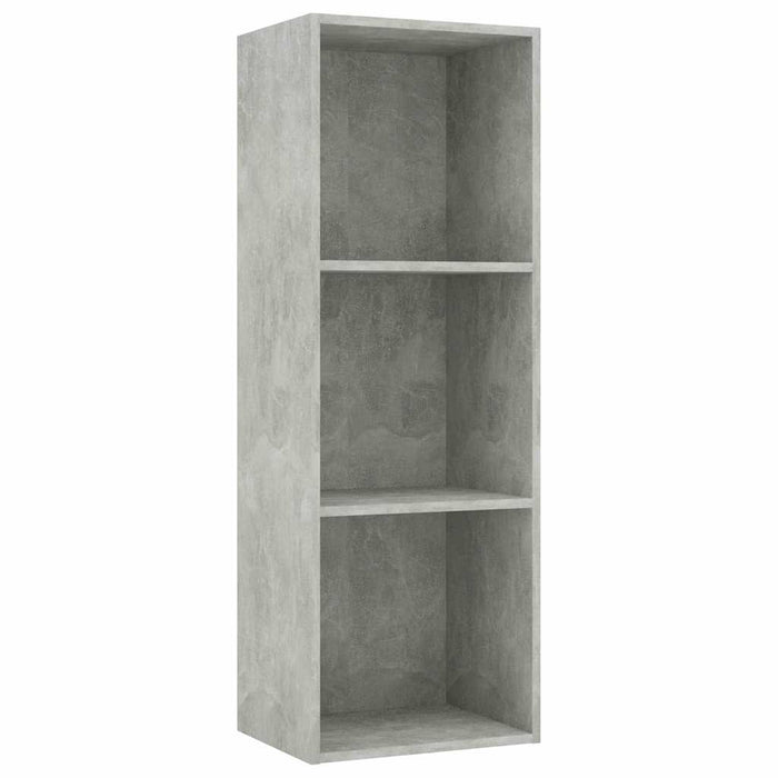 Bibliotecă, 3 rafturi, gri beton, 40x30x114 cm, lemn prelucrat WALTI