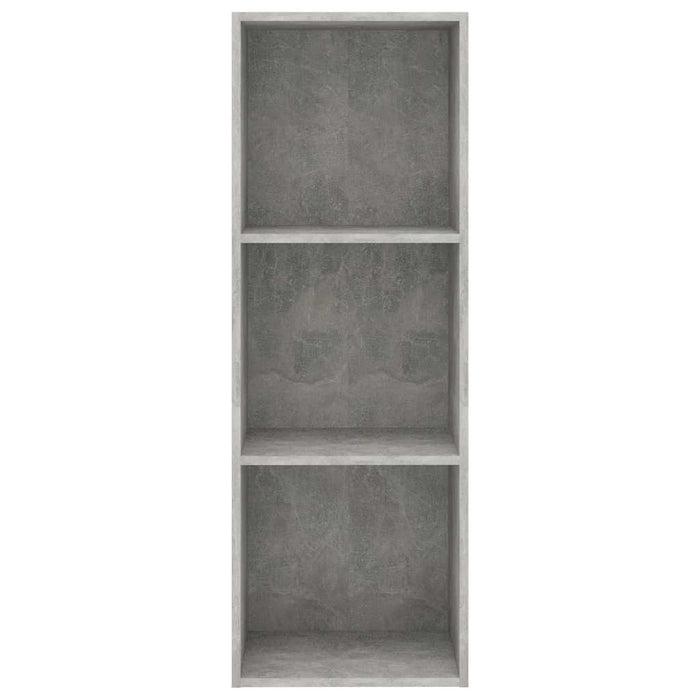 Bibliotecă, 3 rafturi, gri beton, 40x30x114 cm, lemn prelucrat WALTI