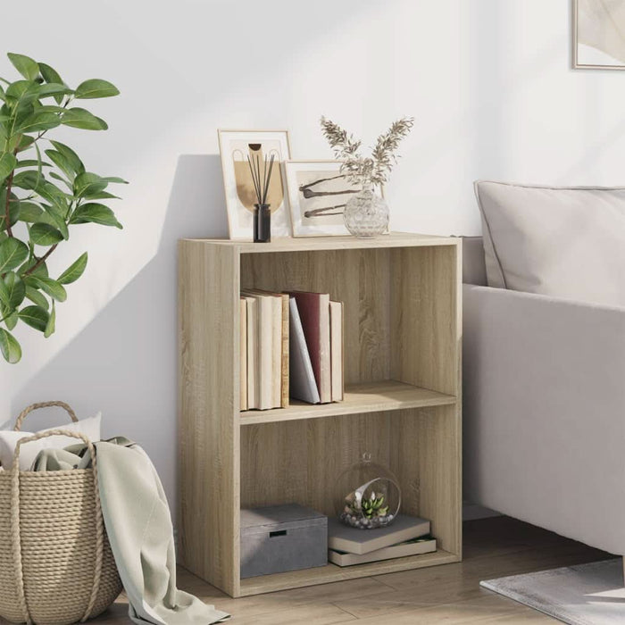 Bibliotecă cu 2 rafturi, stejar Sonoma, 60 x 30 x 76,5 cm, PAL - WALTI WALTI