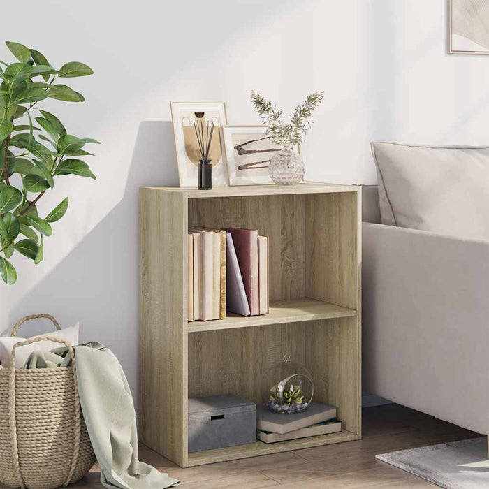 Bibliotecă cu 2 rafturi, stejar Sonoma, 60 x 30 x 76,5 cm, PAL - WALTI WALTI