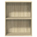 Bibliotecă cu 2 rafturi, stejar Sonoma, 60 x 30 x 76,5 cm, PAL - WALTI WALTI