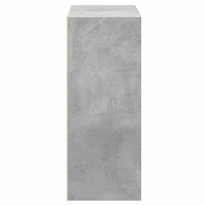 Bibliotecă cu 2 rafturi, gri beton, 60 x 30 x 76,5 cm, PAL - WALTI WALTI
