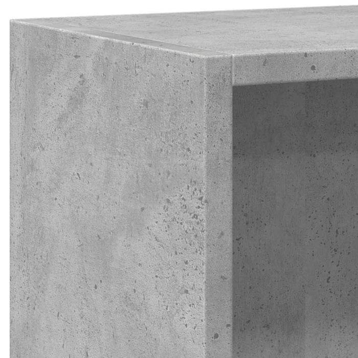 Bibliotecă cu 2 rafturi, gri beton, 60 x 30 x 76,5 cm, PAL - WALTI WALTI