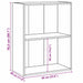 Bibliotecă cu 2 rafturi, gri beton, 60 x 30 x 76,5 cm, PAL - WALTI WALTI