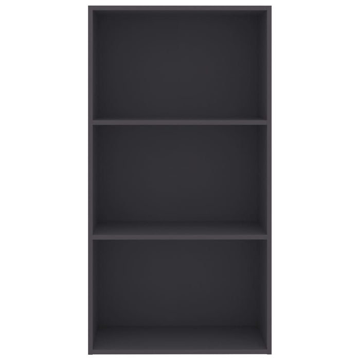 Bibliotecă cu 3 rafturi, gri, 60x30x114 cm, lemn prelucrat - WALTI WALTI