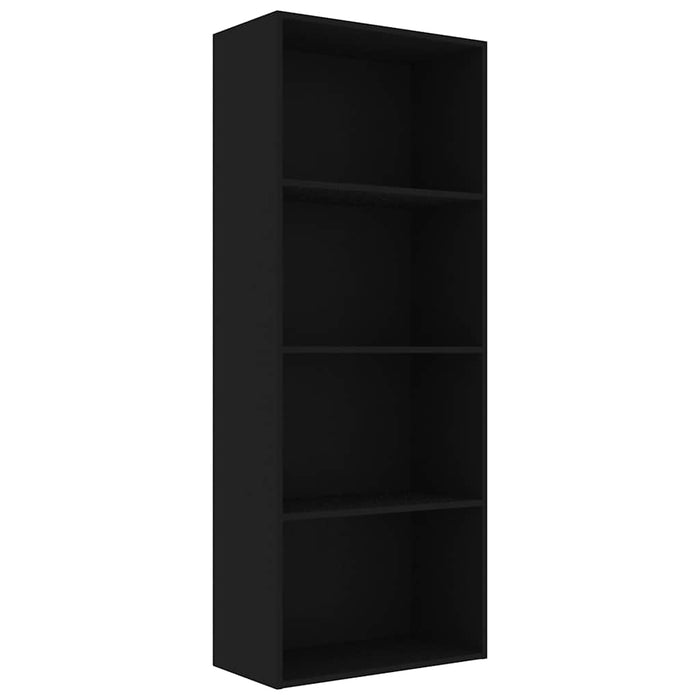 Bibliotecă cu 4 rafturi, negru, 60 x 30 x 151,5 cm, PAL WALTI
