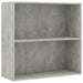 Bibliotecă cu 2 rafturi, gri beton, 80 x 30 x 76,5 cm, PAL - WALTI WALTI