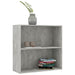 Bibliotecă cu 2 rafturi, gri beton, 80 x 30 x 76,5 cm, PAL - WALTI WALTI