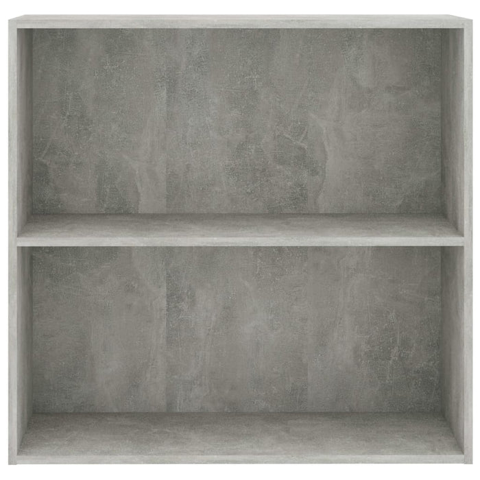 Bibliotecă cu 2 rafturi, gri beton, 80 x 30 x 76,5 cm, PAL - WALTI WALTI