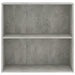Bibliotecă cu 2 rafturi, gri beton, 80 x 30 x 76,5 cm, PAL - WALTI WALTI