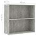 Bibliotecă cu 2 rafturi, gri beton, 80 x 30 x 76,5 cm, PAL - WALTI WALTI