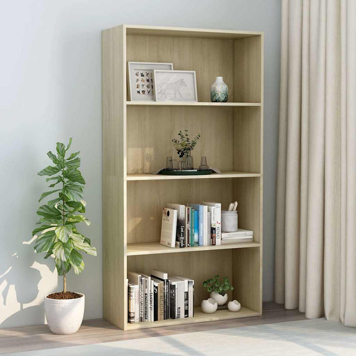 Bibliotecă cu 4 rafturi, stejar Sonoma, 80 x 30 x 151,5 cm, PAL WALTI