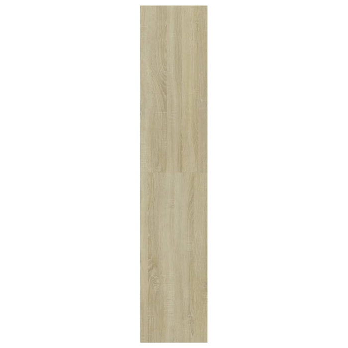 Bibliotecă 4 rafturi alb/sonoma, 80x30x151,5 cm, lemn prelucrat WALTI