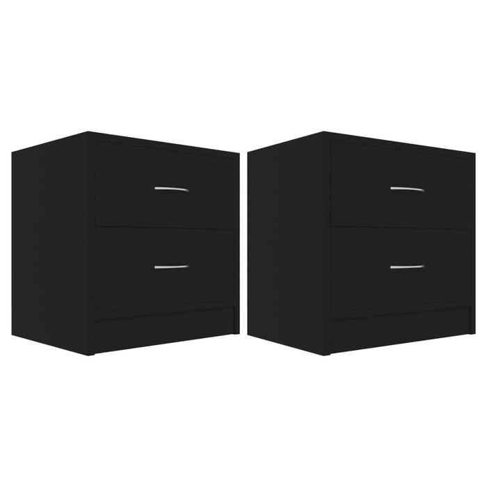 Noptiere, 2 buc., negru, 40x30x40 cm, lemn prelucrat - WALTI WALTI