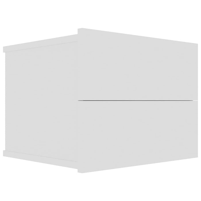 Noptiere, 2 buc., alb, 40x30x30 cm, lemn prelucrat - WALTI WALTI