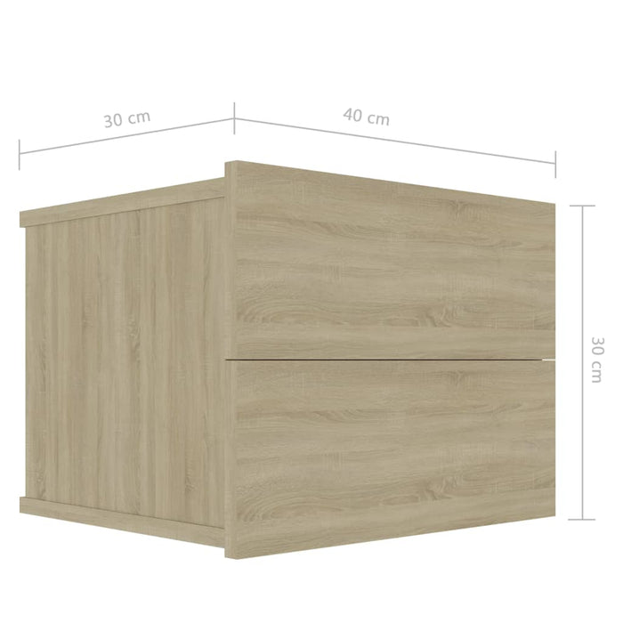 Noptiere, 2 buc., stejar sonoma, 40x30x30 cm, lemn prelucrat - WALTI WALTI