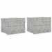 Noptiere, 2 buc., gri beton, 40x30x30 cm, lemn prelucrat - WALTI WALTI