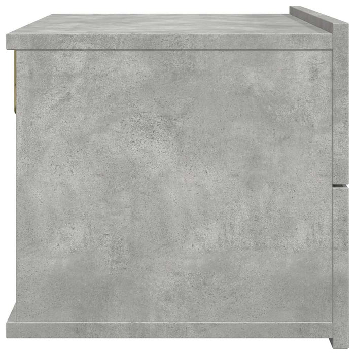 Noptiere, 2 buc., gri beton, 40x30x30 cm, lemn prelucrat - WALTI WALTI