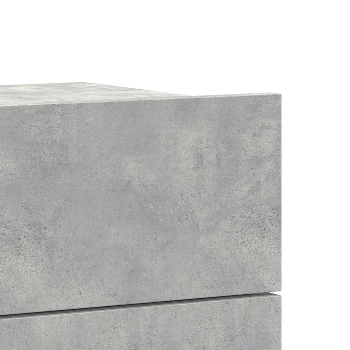 Noptiere, 2 buc., gri beton, 40x30x30 cm, lemn prelucrat - WALTI WALTI