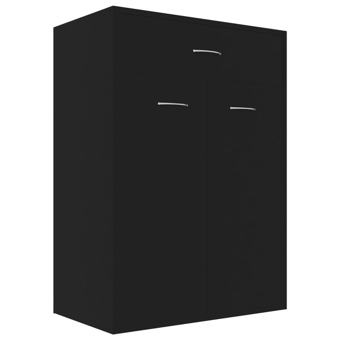 Pantofar, negru, 60x35x84 cm, lemn prelucrat WALTI