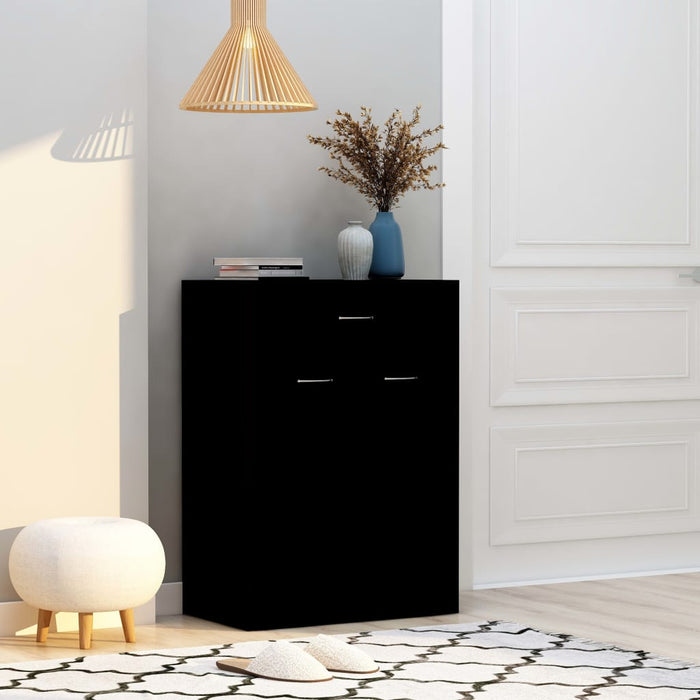 Pantofar, negru, 60x35x84 cm, lemn prelucrat WALTI