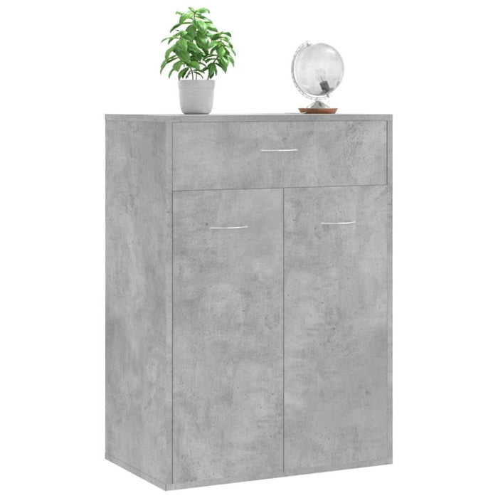 Pantofar, gri beton, 60x35x84 cm, lemn prelucrat - WALTI WALTI