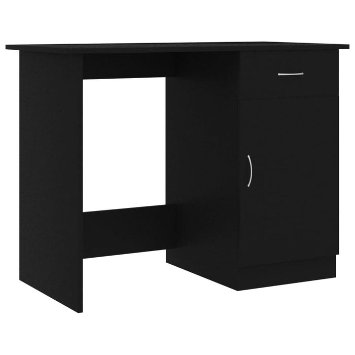 Birou, negru, 100x50x76 cm, lemn prelucrat - WALTI WALTI