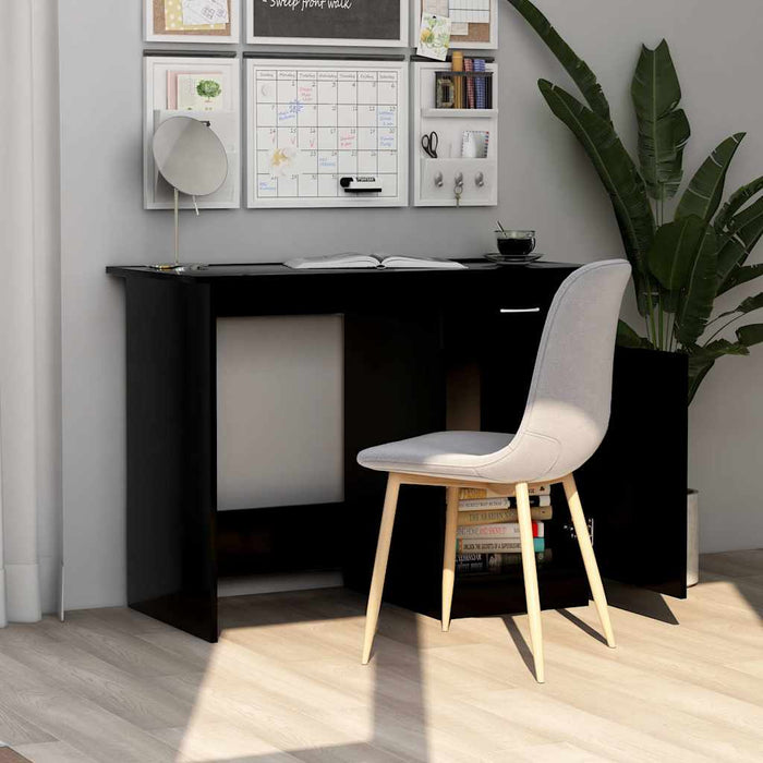 Birou, negru, 100x50x76 cm, lemn prelucrat - WALTI WALTI