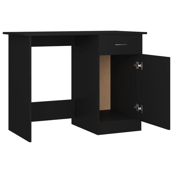 Birou, negru, 100x50x76 cm, lemn prelucrat - WALTI WALTI