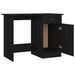 Birou, negru, 100x50x76 cm, lemn prelucrat - WALTI WALTI
