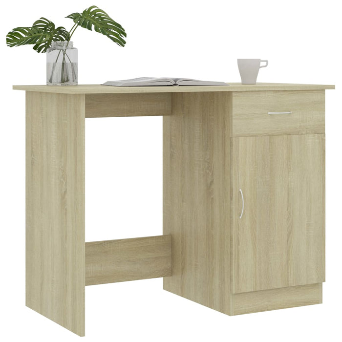 Birou, stejar sonoma, 100x50x76 cm, lemn prelucrat - WALTI WALTI