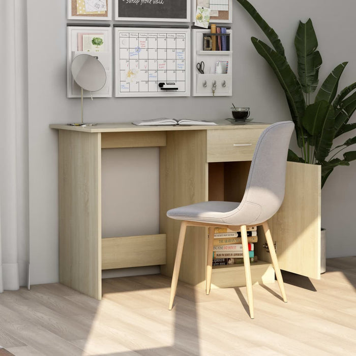 Birou, stejar sonoma, 100x50x76 cm, lemn prelucrat - WALTI WALTI