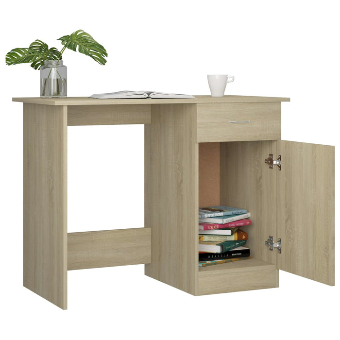 Birou, stejar sonoma, 100x50x76 cm, lemn prelucrat - WALTI WALTI