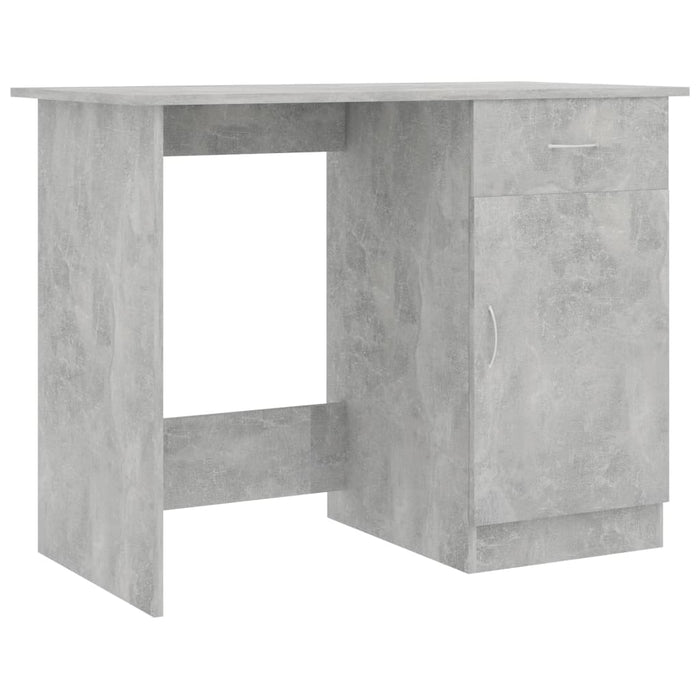 Birou, gri beton, 100x50x76 cm, lemn prelucrat - WALTI WALTI