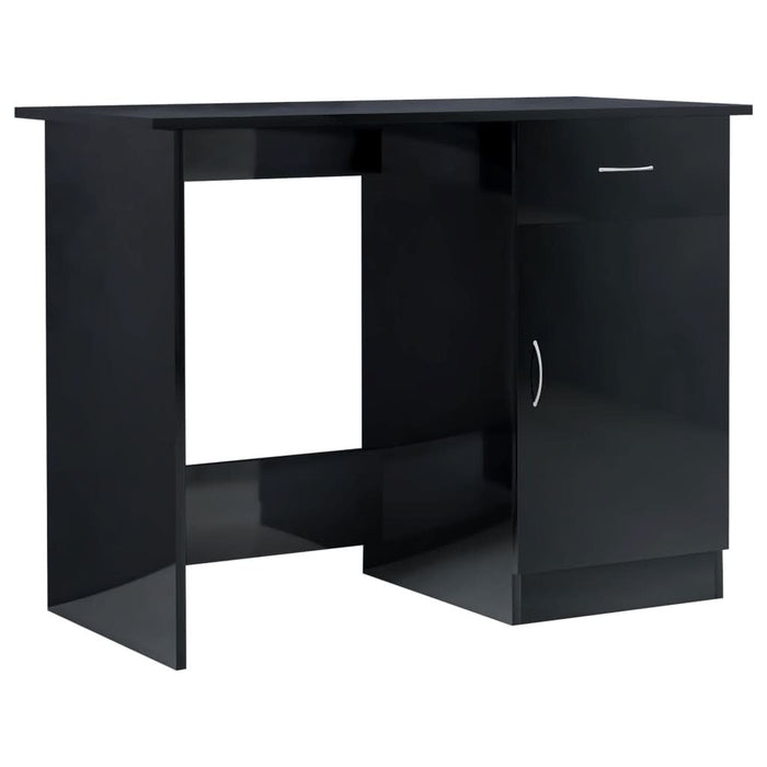Birou, negru extralucios, 100 x 50 x 76 cm, PAL - WALTI WALTI