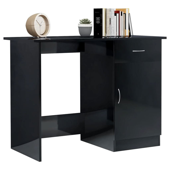 Birou, negru extralucios, 100 x 50 x 76 cm, PAL - WALTI WALTI