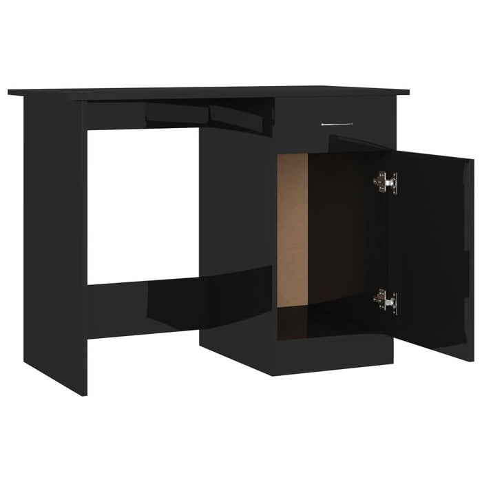 Birou, negru extralucios, 100 x 50 x 76 cm, PAL - WALTI WALTI