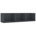 Raft de perete CD-uri, gri, 75 x 18 x 18 cm, lemn prelucrat - WALTI WALTI